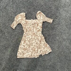 Francesca's Collections Cream Floral Mini Dress